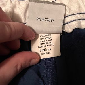 Aftco Mens Blue Fishing Shorts Size 34 